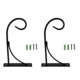 thumbnail image 2 of Soporte para colgar plantas de montaje en pared retro liso estable elegante negro soporte universal para colgar plantas para comederos de pájaros para linternas colgantes ANGGREK Otros, 2 of 8