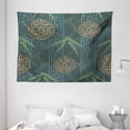 thumbnail image 1 of Bamboo Tapestry, Authentic Asian Composition with Oriental Motifs Leaves Eastern Elements, Wall Hanging for Bedroom Living Room Dorm Decor, 80W X 60L Inches, Green Tan Slate Blue, by Ambesonne, 1 of 2
