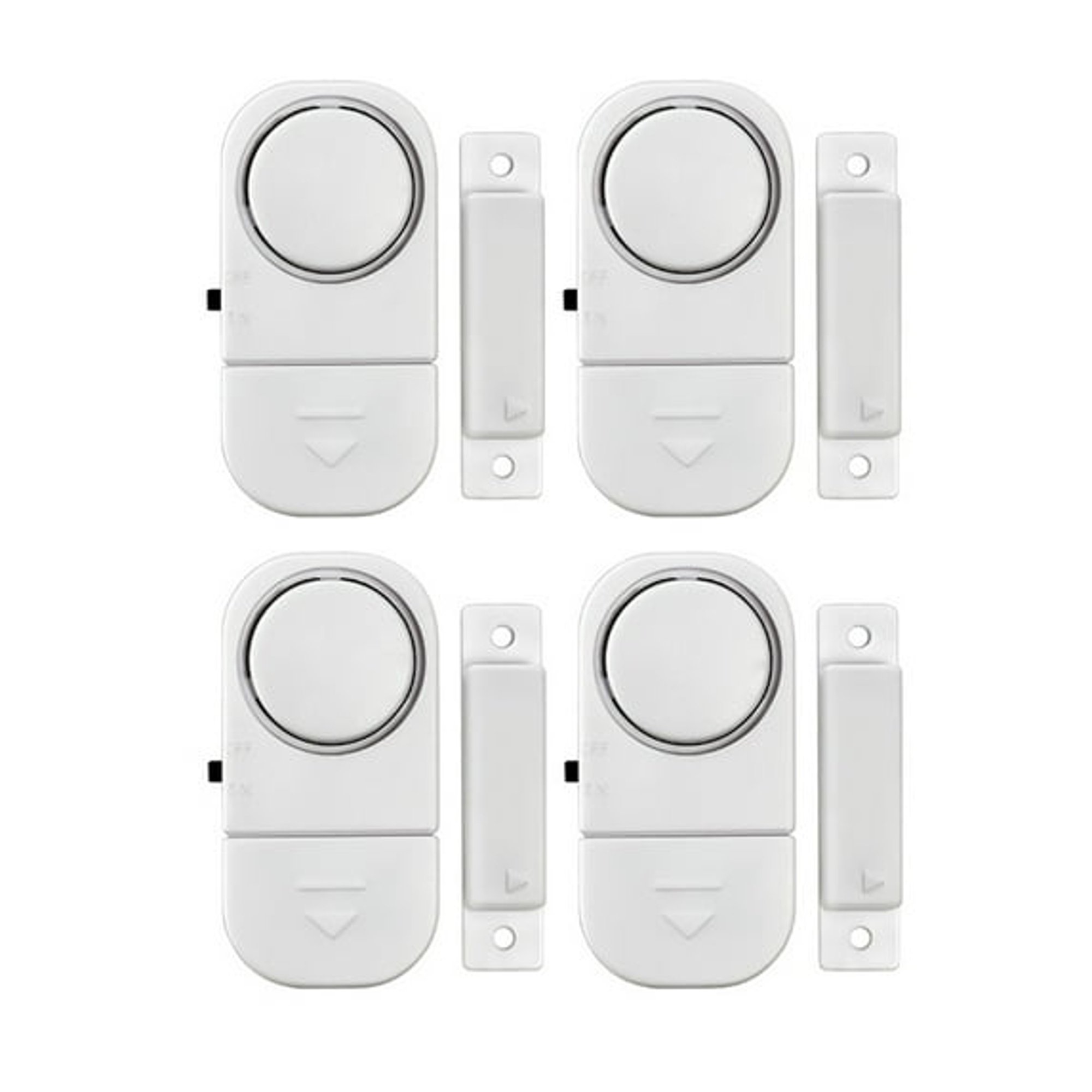 GJX 4-Pack Security Window Door Entry Home Protection Alarm Burglar Alert Magnetic Sensor Window Alarms for Home Security