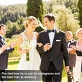 thumbnail image 4 of Pajaritas clásicas de satén preatadas, ajustables para negocios, bodas, bailes de graduación y más, 4 of 5