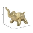 thumbnail image 4 of Decorative Metal Elephant Statue for Home Decor - Figurine Ornament for Bathroom, Office, and Living Room Accent - Sculptural Decorative Object for Shelf and Coffee Table - 6", Gold & Metallic, 4 of 11