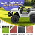 thumbnail image 2 of Track Seven 12V Kids Ride on Truck, Electric Car with Remote Control, Off-Road Truck for Boys Girls age 3+, Music, Bluetooth, Spring Suspension with DIY Stickers, White, 2 of 7
