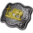 thumbnail image 2 of Moranse Religion Cross Cowboy Kneeling Prayer And Horse Design Belt Buckles, 2 of 5