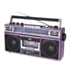 thumbnail image 2 of Radiocasetera QFX Purple  Bluetooth con Conversión a MP3 y Ecualizador de 3 Bandas Am/Fm, 2 of 10