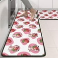 thumbnail image 2 of Kitchen Rugs Sets Of 2,Pink Cow Strawberry Pattern Anti Fatigue Kitchen Mat Rugs Non Slip Washable,Decorative Kitchen Floor Mats for Kitchen,Sink,Laundry,17"x47"+17"x47", 2 of 5