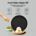 thumbnail image 4 of Gotham Steel 10 Pc Hammered Pots and Pans Set Non Stick, Easy Clean Kitchen Ceramic Cookware Set Nonstick, Long Lasting Pot and Pan Set with Skillet/Sauce Pan, Oven Safe, No Forever Chemicals, Black, 4 of 7