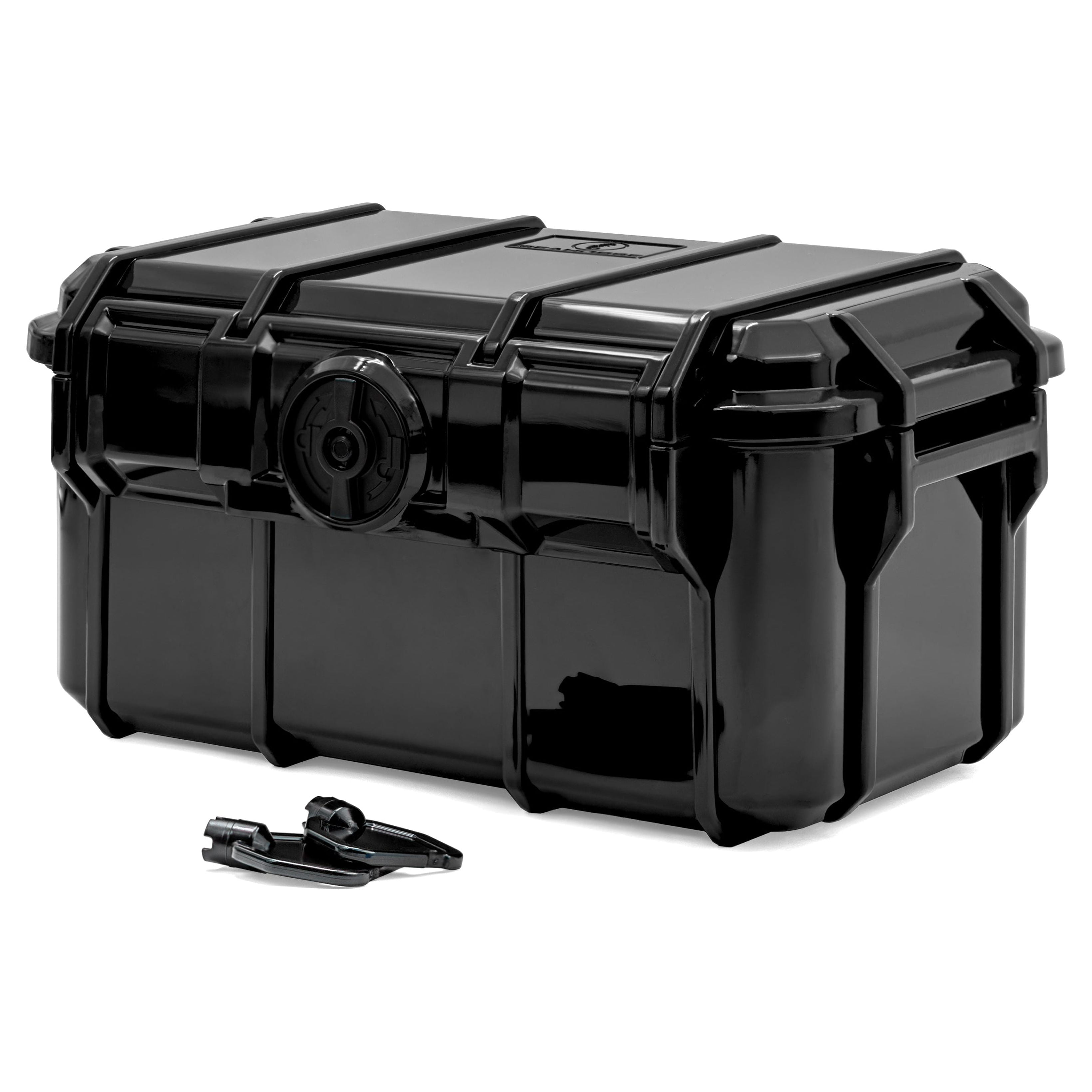 Seahorse 58 Portable Waterproof Dry Box Protective Case - Travel Safe / Mil Spec / IP67 Waterproof / USA Made - for Ammunition, Rifle Ammo, Pistols, Smell Proof Box (Black)