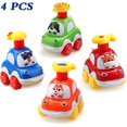 thumbnail image 1 of Coches de juguete para niños pequeños, coche de 1 año, coche de juguete para bebés, surtido de 4 piezas, regalo para coche de juguete Press & Go, 1 of 5