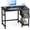 Black, variant on MCQ 40 inch Desk with Drawers, Home Office Computer Table with x-Shaped Frame and Side Hook, Rust