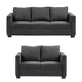 thumbnail image 1 of Sala 3-2 TRINITY Gales 2 piezas ( Sofá, Love Seat ) Gris Carbón, 1 of 8