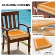 thumbnail image 3 of Outdoor Patio Cushion Covers 4 Pack Orange Vintage Patio Chair Cushion Covers with Ties and Zipper Abstract Art White Greek Key Waterproof Outdoor Seat Cushion Covers for Patio Furniture 22"x22", 3 of 6