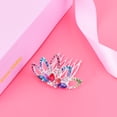thumbnail image 3 of 1PC Colorful Rhinestone Crown Insert Comb Bridal Wedding Hair Comb Headwear for Women (Colorful), 3 of 8