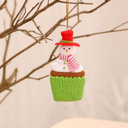 

Fjofpr home decor Santa Claus Snowman Wooden Christmas Tree Pendant Color Pendant Fridge Magnet