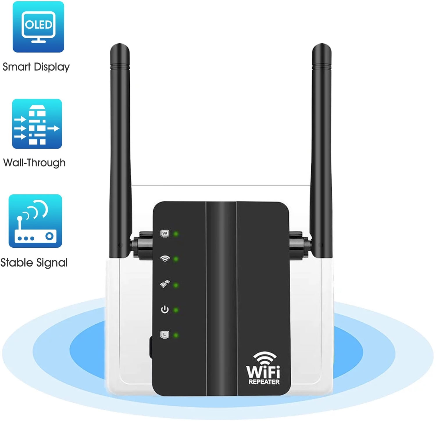 Også journalist Himlen WiFi Range Extenders Signal Booster 300Mbps for Home, WiFi Booster Repeater  WPS Wireless Signal Strong Penetrability, Wide Range of Signals(3500 sq.ft)  - Walmart.com