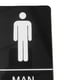 thumbnail image 5 of Letrero de baño Macarena Con Acrílico Braille para restaurante puerta pública o pared hombres, 5 of 6
