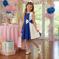 thumbnail image 5 of Sunny Fashion Girls Dress Color Block Contrast Bow Tie Everyday Party 10, 5 of 10