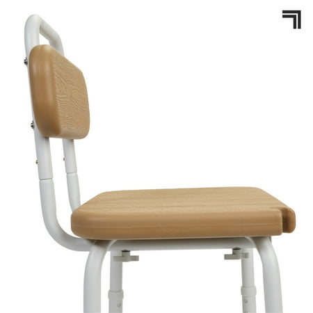Sharper Image® Deluxe Shower Chair, Bath Seat for Seniors, Shower Bench with Back, Bathroom Safety