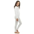 thumbnail image 2 of Bodtek Girls Crewneck long johns base layer Set (White Small), 2 of 5