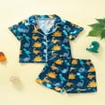 thumbnail image 2 of Toddler Kids Boys Girls Pajamas Ice Cream Short Sleeve Button-Up Top Shorts Set, 2 of 6