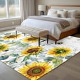 thumbnail image 5 of Rectangle Area Rug 6x9ft,Watercolor Sunflower Green Eucalyptus Leaves Washable Carpet Non-Slip Runner Accent Rugs Indoor Floor Mat for Bedroom Living Room Decor,Farm Plant on White, 5 of 9