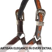 Schneiders McKenzie Padded Leather Ranch Halter for Horses | Size Full Horse