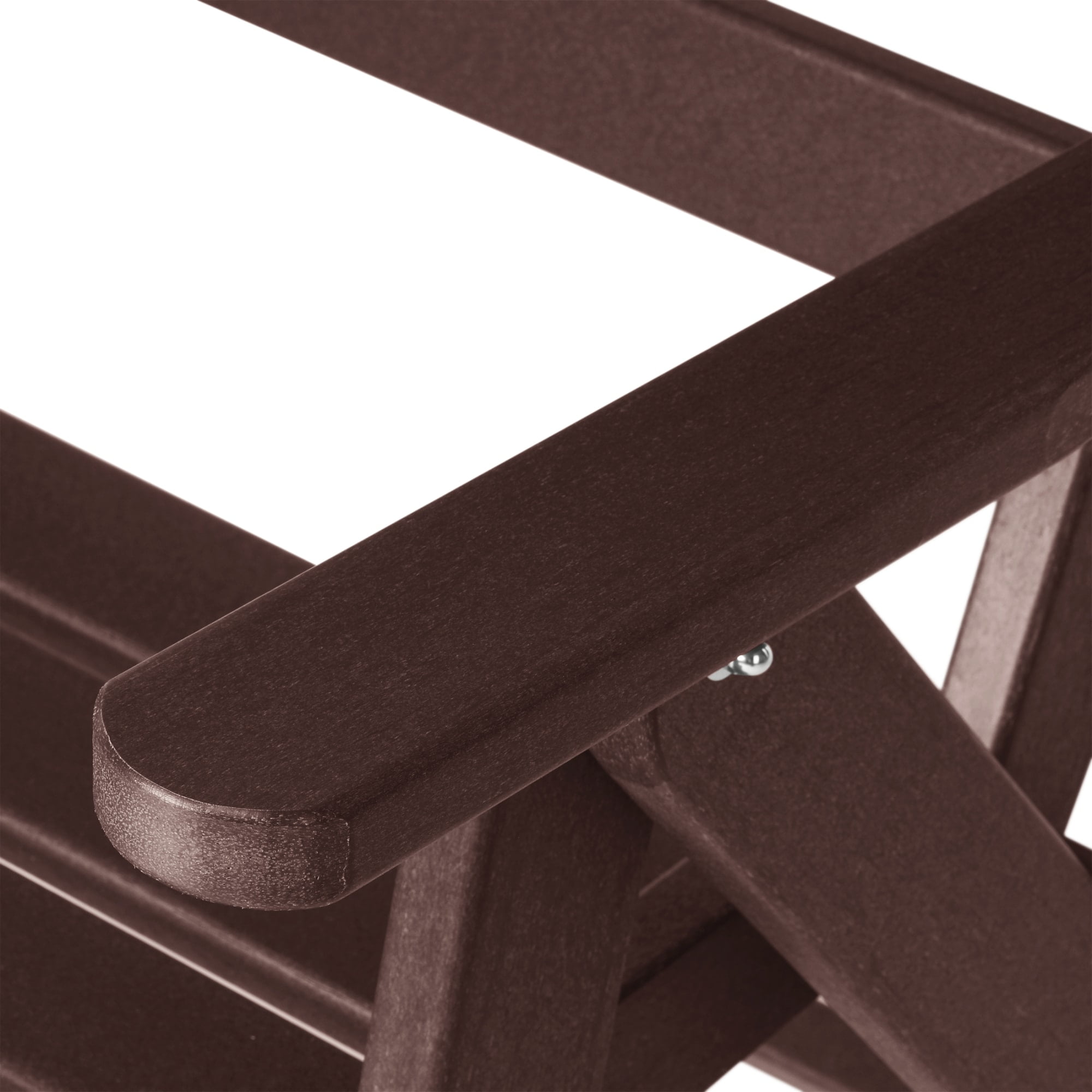 WestinTrends Malibu HDPE Adjustable Highback Folding Patio Dining Chair, Dark Brown