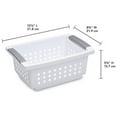 thumbnail image 2 of Sterilite Small Stacking Basket w/ Titanium Accents, White (16 Pack), 2 of 9