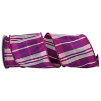 Jam Paper Plaid All Occasion Multi-Color Polyester Ribbon, 360" X 4"