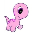 thumbnail image 2 of Pink Baby Brontosaurus Dinosaur Wall Decal Sticker by Wallmonkeys Peel and Stick Graphic (18 in H x 14 in W) WM346431, 2 of 4