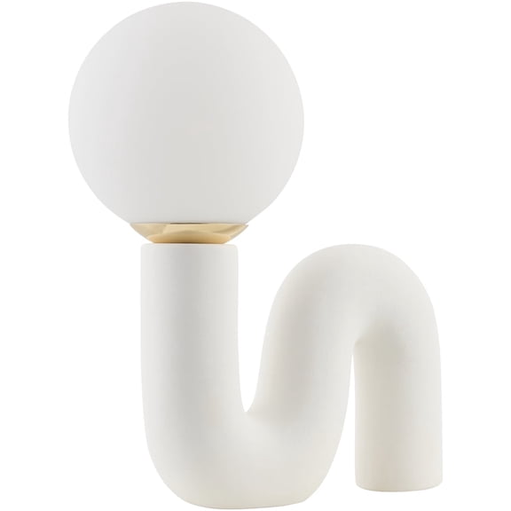 Livabliss Oyri Modern Accent Table Lamp, 15-inch, White