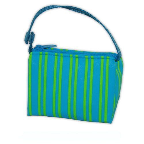 BooginHead Blue-Green Stripe PaciPouch Pacifier Bag Holder Paci Pouch
