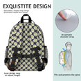 thumbnail image 5 of Black Daisy Flower Pattern Backpack for School,Cute School Bag,Schoolbag with Adjustable Shoulder Straps & Padded Back,15.25"x11.5"x5.25", 5 of 5
