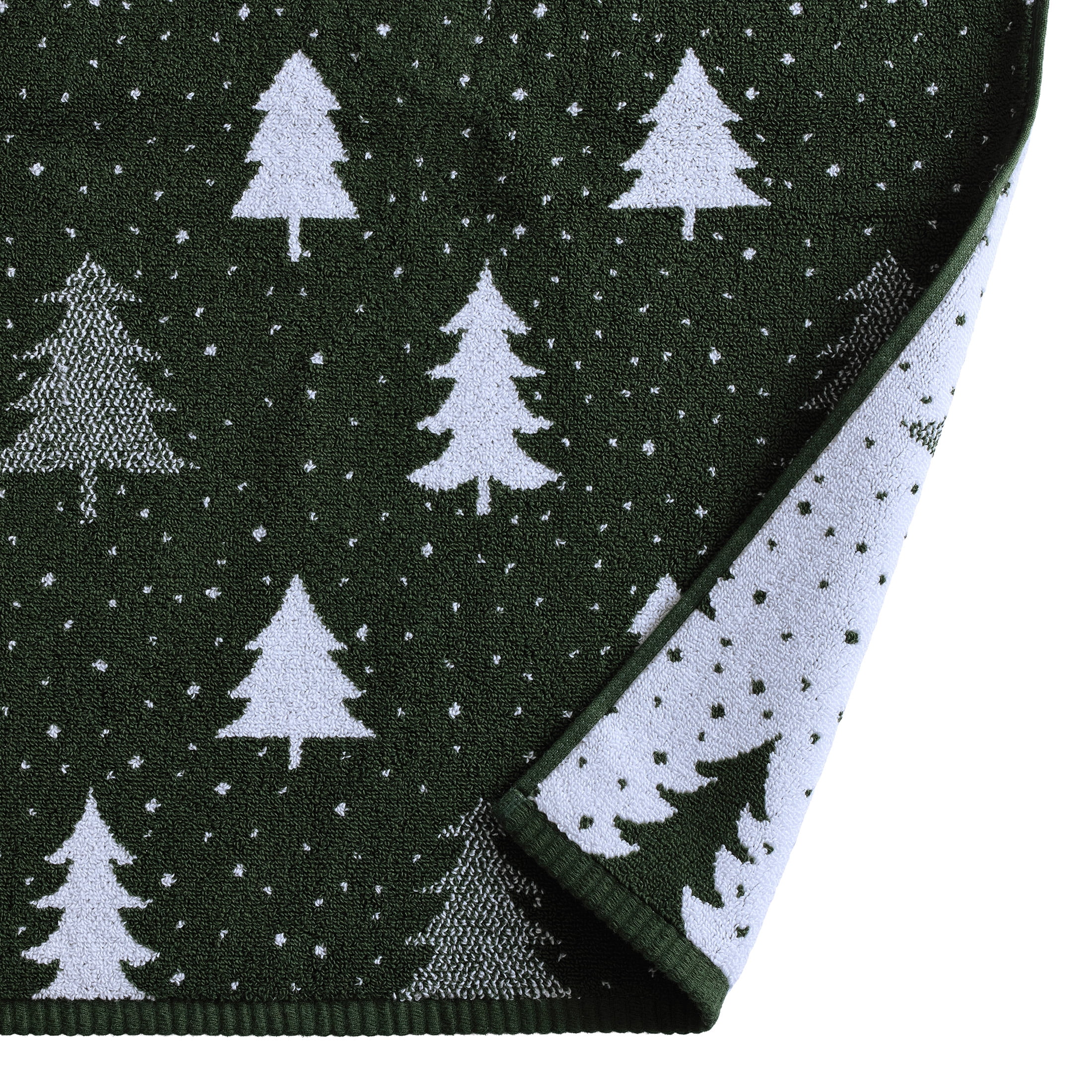 Better Homes & Gardens Signature Soft Holiday Decor 2PK Bath Towel, Wintery Tree