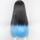 thumbnail image 4 of Peluca negra con degradado azul, peluca de cosplay de doble capa, peluca de cosplay multifuncional, 4 of 5