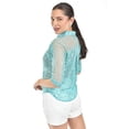 thumbnail image 3 of Blusa transparente con encanje Roman Fashion /Juvenil, 8042 (Menta) verde claro CH, 3 of 4