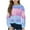 Blue 03, variant on Girls Shirts Long Sleeve Tops Gradient/Graphic Tees Twist Knot Blouses Casual Spring Fall Clothes (11 Years, Blue 03)
