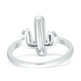thumbnail image 3 of Cactus Plain Thumb Band Ring 925 Sterling Silver Size 10, 3 of 6