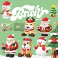 thumbnail image 4 of Bloques de construcción en miniatura de muñeco de nieve y árbol de Navidad, bonito Papá Noel ensamblado, modelo de ciervo de dibujos animados, figura de microladrillos, juguetes para niños, regalos, 4 of 5