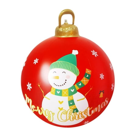 

Pompotops 23.6 Outdoor Christmas Inflatable Decorated Ball Giant Christmas Inflatable Ball Christmas Tree Decorations Xmas Tree Decoration
