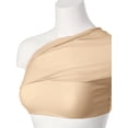 thumbnail image 6 of MixMatchy Women's Solid Casual Summer Side Shirring Scrunched Double Layered Tube Top, 6 of 6