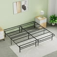 thumbnail image 1 of Bed Frame Metal Platform Bed Frame Mattress Foundation Box Spring Replacement Heavy Duty Steel Slat Easy Assembly Noise-Free Black, (King), 1 of 7