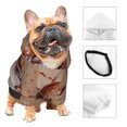 thumbnail image 3 of Fotbe Coffee Beans Chocolate Splash Sudadera con Estampado para Perros Pequeños – Suéter con Capucha para Mascotas, Tela Suave de Forro Polar con Bolsillo-Large, 3 of 7