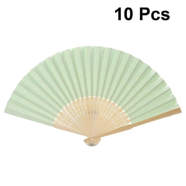 10 Pcs Handheld Fans Foldable Paper Fan Kids Paper Fan Handheld Folding Fans Painting Paper Fan Paper Folding Fan Folding Fans