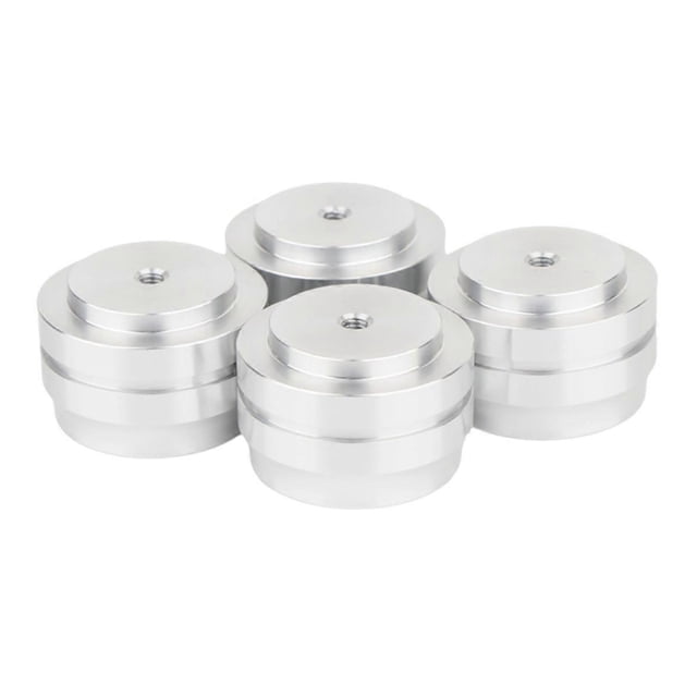4PCS Audio Device Feet Speaker Spikes Stand Feet Pad Foot Silver