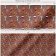 thumbnail image 2 of Soimoi Cotton Poplin Fabric Leaves,Musical Instruments & Animals Kids Print Fabric by Yard 56 Inch Wide, 2 of 7