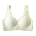 thumbnail image 1 of Yanlir Womens Solid Seamless Wireless Supportive Bra Push Up Comfortable Breathable Soft No Underwire Full Coverage Underwear(Beige,2XL), 1 of 3