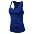 thumbnail image 1 of Made by Olivia Women's Casual Basic Sleeveless Racerback Tank Top Royal Blue L, 1 of 4