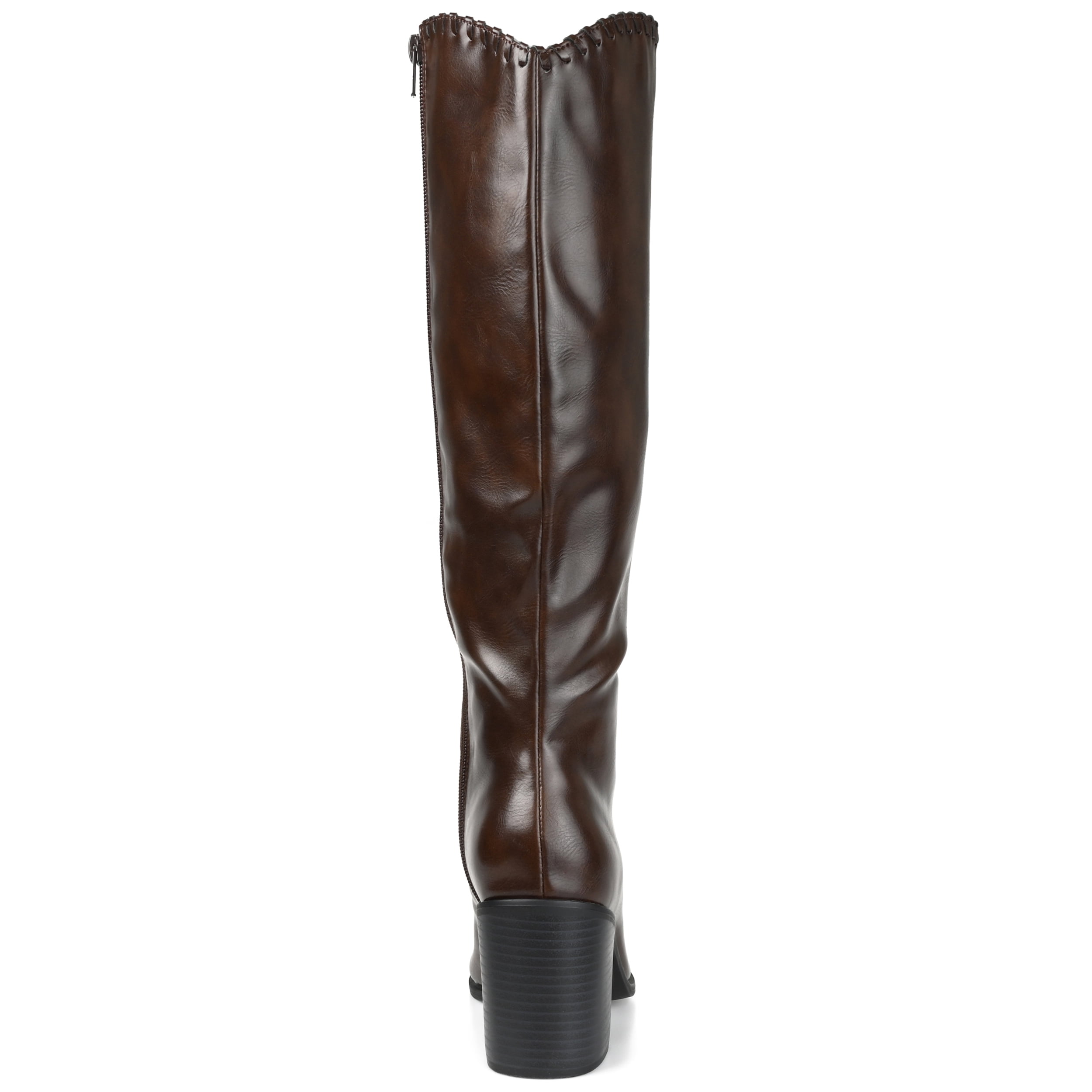 Journee Womens Daria Stacked Heel Knee High Boots, Widths Available