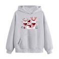 thumbnail image 5 of Piuwrlz Kids Sweatsuits Sets 2pcs Girls Jogger Set Pocket Christmas Round Neck Sweats and Sweatpants Gray Size 9 Years, 5 of 9
