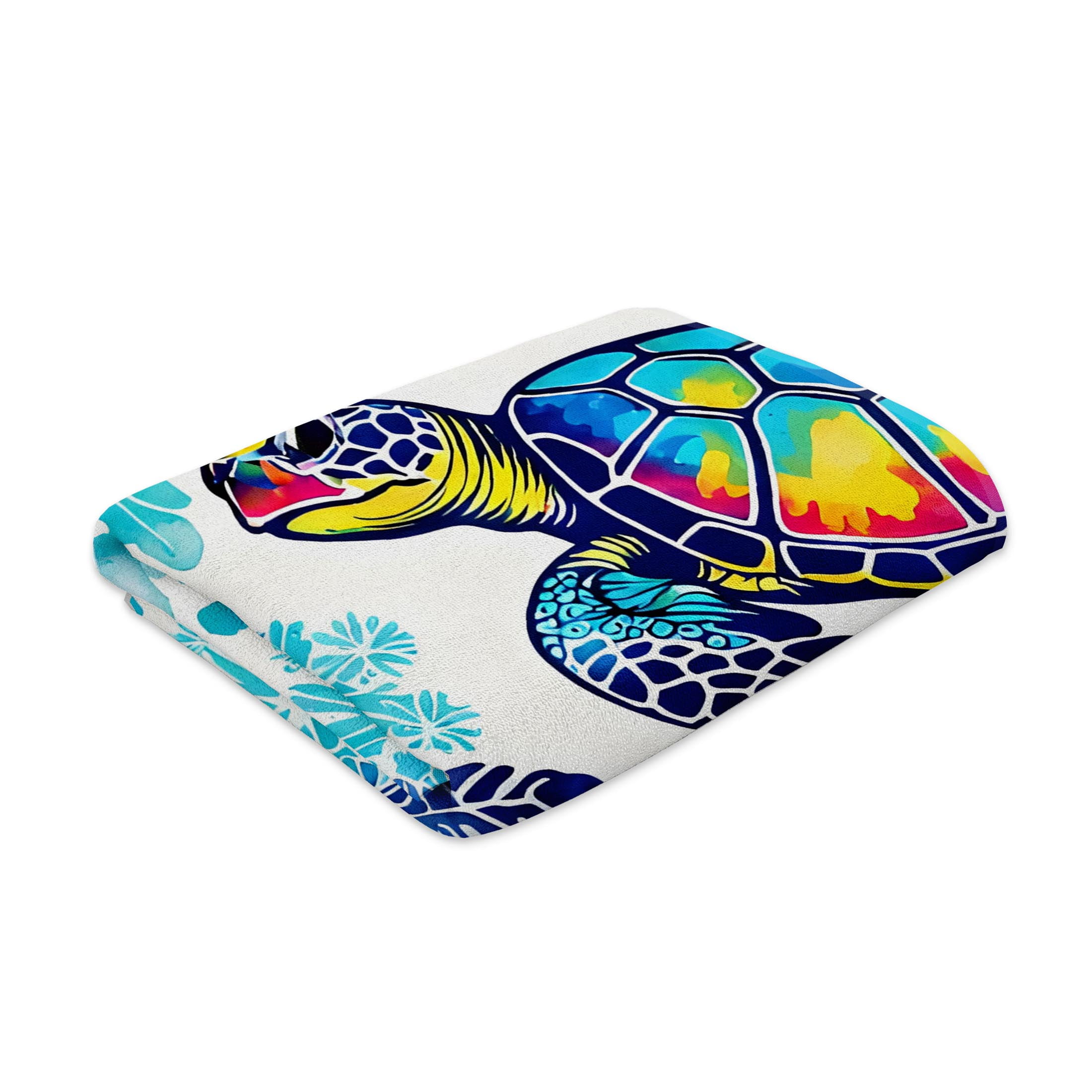 Toolie Bonka Personalized Splash Turtle Beach Towel for Boys, 30in X 60 Dual sided Polyester & Cotton gift towels for kids